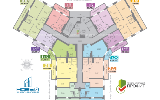 Квартира, комнат 3, этаж 21